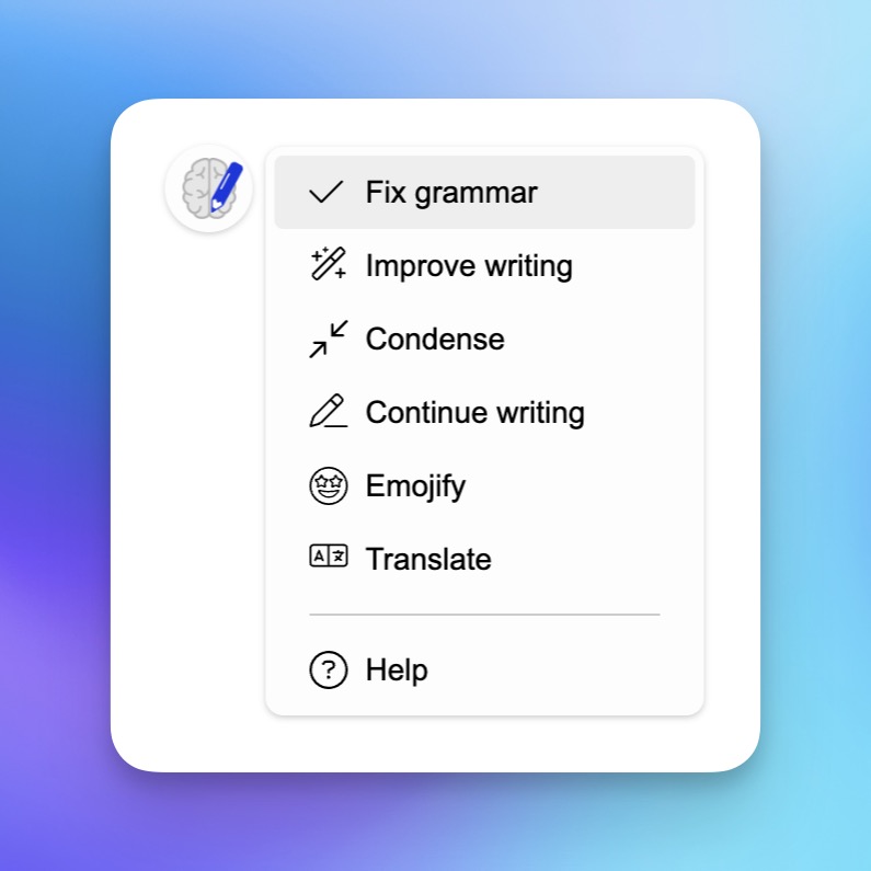 Writing helper and grammar checker
     📝 Write Brain